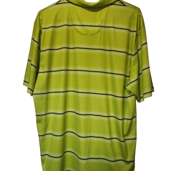 Cool Play Golf Pro Green Striped Men's Polo Shirt - Picture 7 of 9